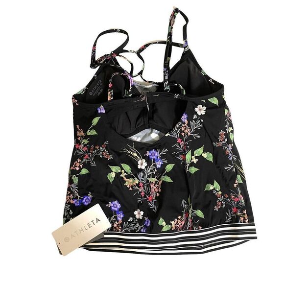 NEW Athleta Cross Back Floral Tankini Swim Top Sz 32D/DD - Picture 8 of 11